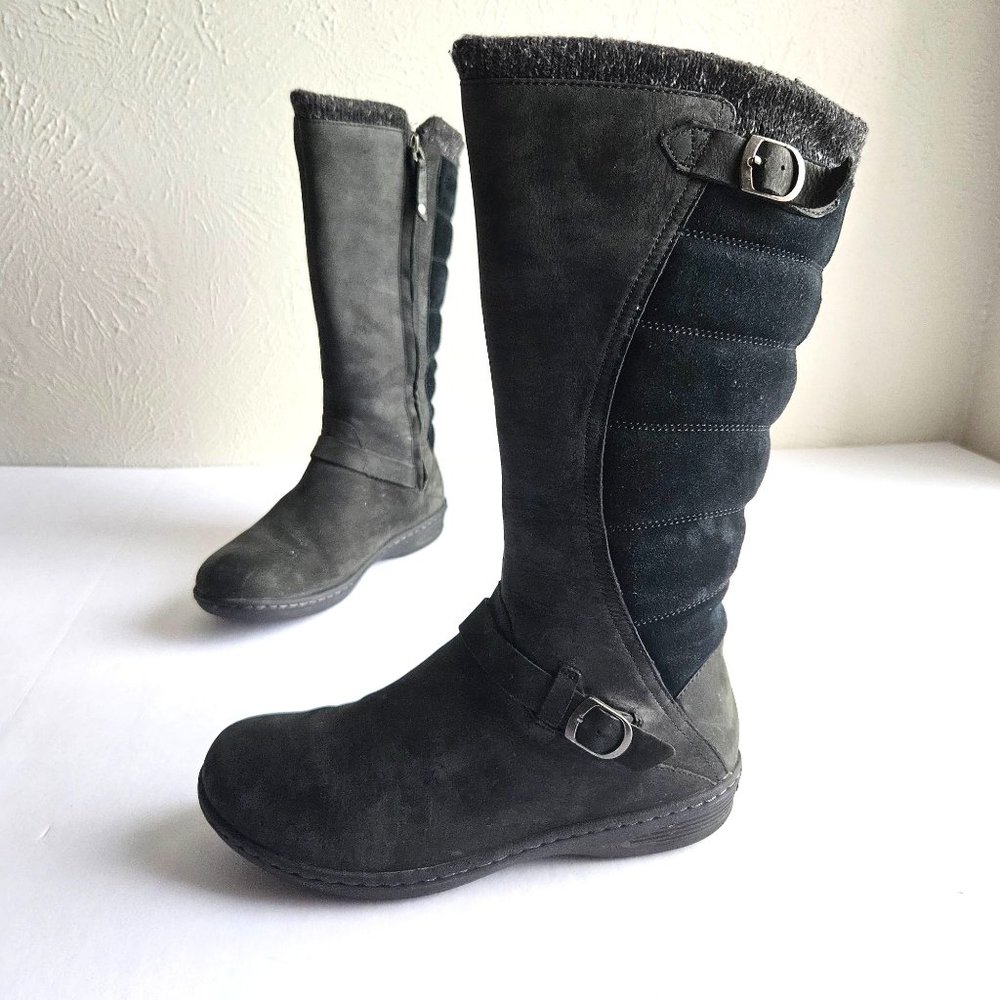 Teva Waterproof Winter Snow Boots Size 8.5 Nubuck Black Knee High Outdoor Boot